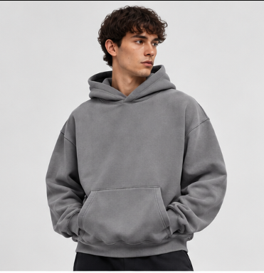 Solid Color Plush Lining Pullover Hoodie