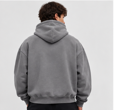 Solid Color Plush Lining Pullover Hoodie