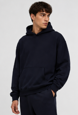 Solid Color Plush Lining Pullover Hoodie