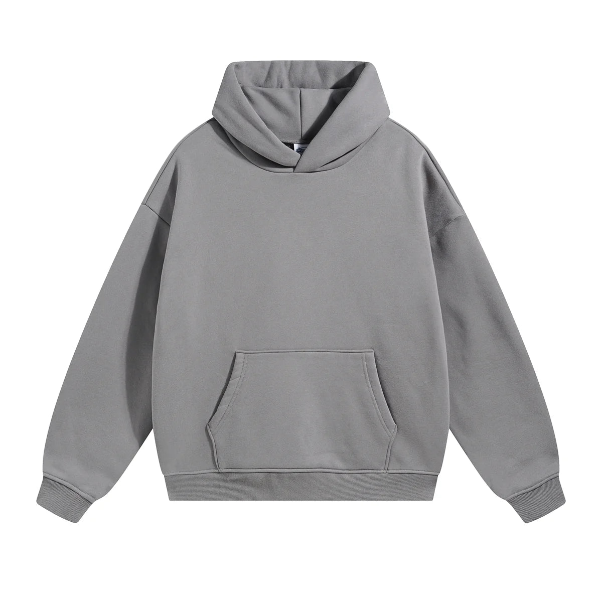 Solid Color Plush Lining Pullover Hoodie