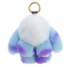Llavero de peluche de conejo con colgante para bolsos, dije de conejito, lindo anillo de aleación esponjoso,