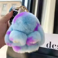 Llavero de peluche de conejo con colgante para bolsos, dije de conejito, lindo anillo de aleación esponjoso,